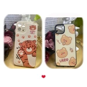 Clearance.2 items.iPhone 12/13/PRO/PROMAX/MINI tiger and bear case